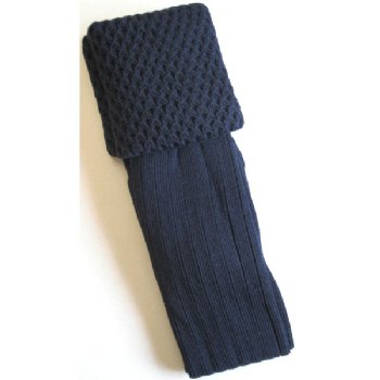 Navy Blue Piper Kilt Hose Large